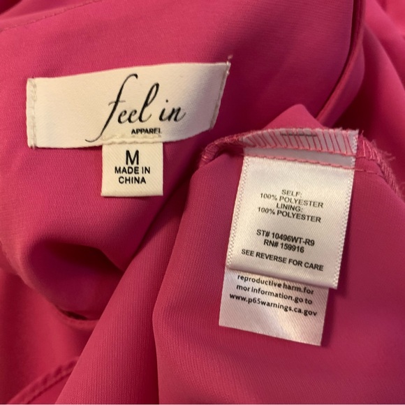 Crewneck short sleeve blouse pink size M - Picture 8 of 11